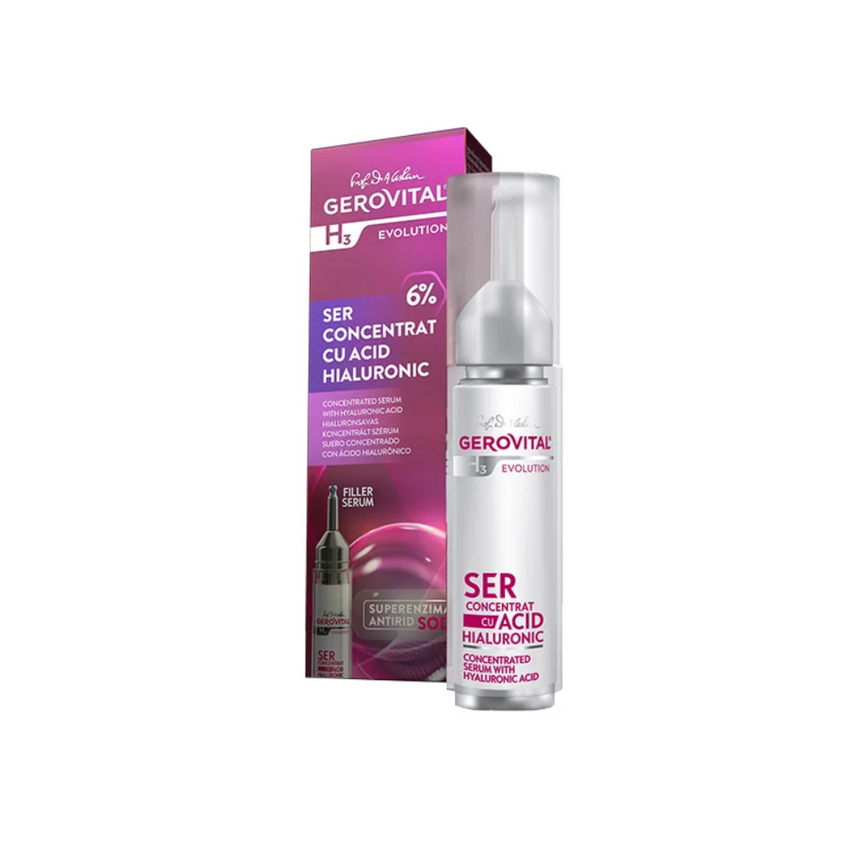 Gerovital H3 Evolution Ser Concentrat Cu Acid Hialuronic 10ml - Shiny Beauty