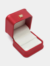 Cutie Cadou din imitatie piele rosie model patrat pentru Bijuterii si Brosa