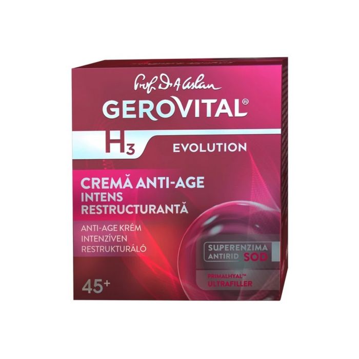 GEROVITAL H3 EVOLUTION CREMA ANTIAGE INTENS RESTRUCTURANTA 50ML - Shiny Beauty