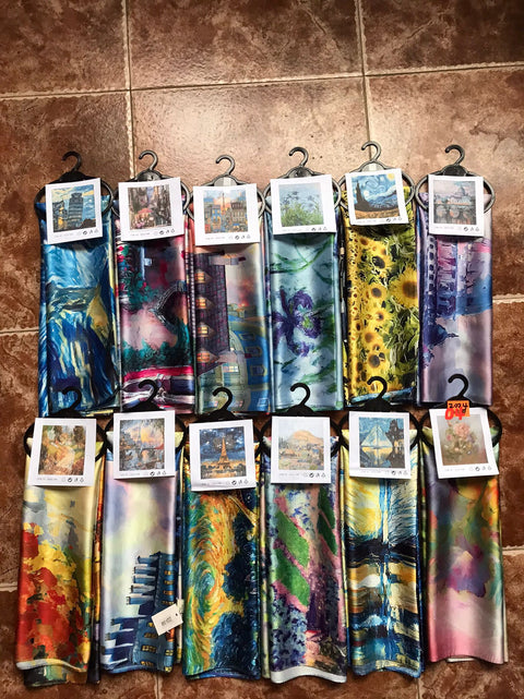 Esarfa Dama din satin patrata cu imprimeu 3