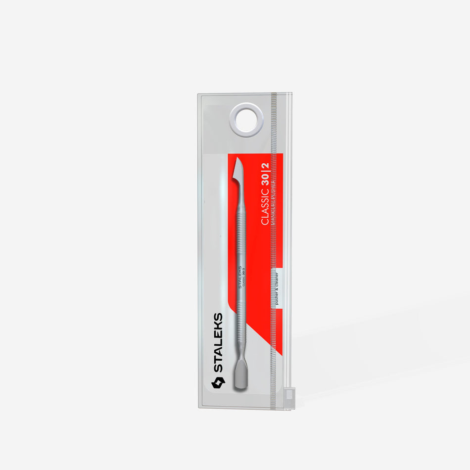 STALEKS Pusher manichiură CLASSIC 30 TIP 2 (împingător rotunjit și dispozitiv de curățare)