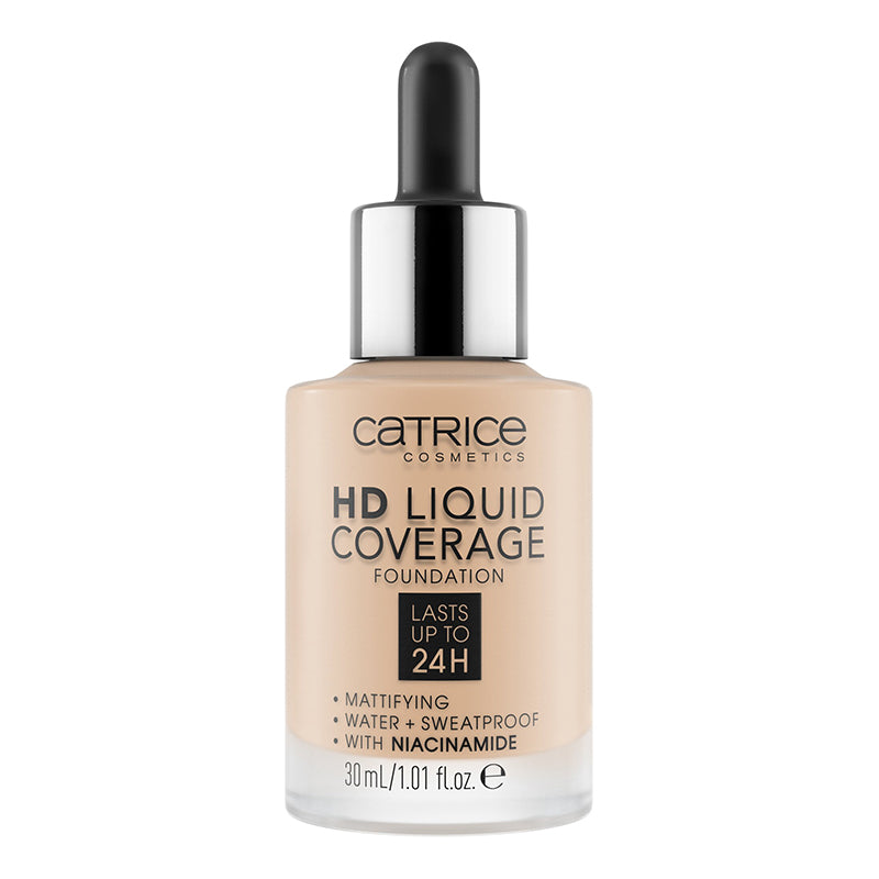 Fond de ten Light Beige 010 HD Liquid Coverage Foundation, 30 ml, Catrice - Shiny Beauty