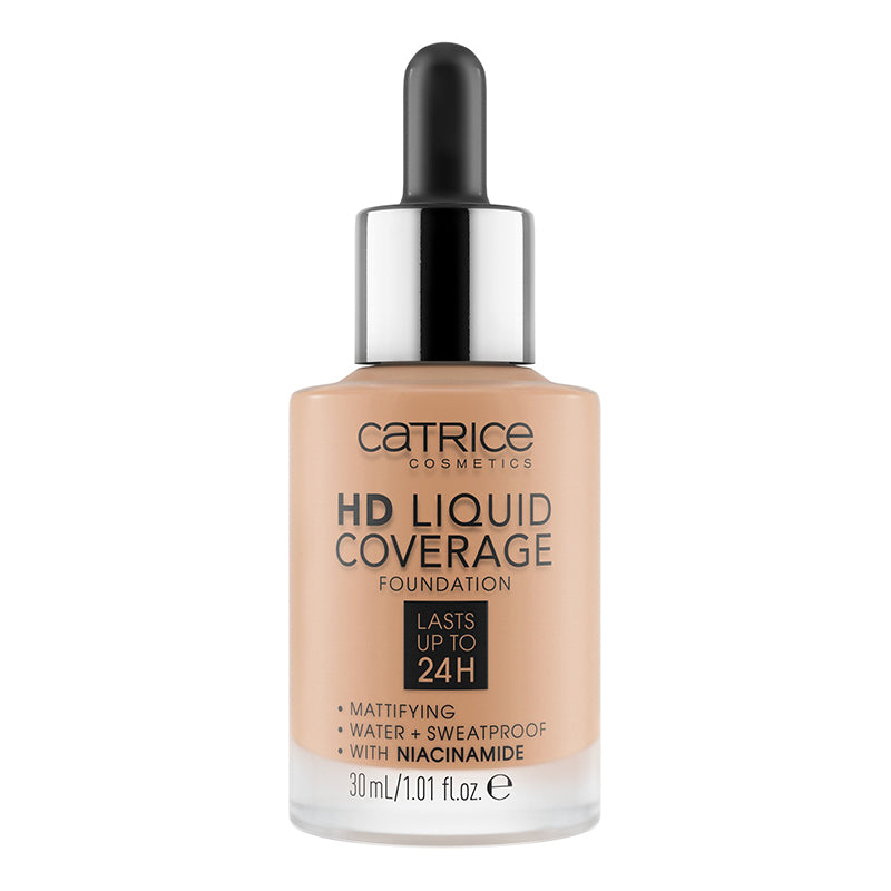 Fond de ten Warm Beige 040 HD Liquid Coverage Foundation, 30 ml, Catrice - Shiny Beauty