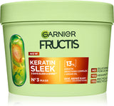 Garnier Fructis Keratin Sleek Masca de par pentru păr uscat și deteriorat