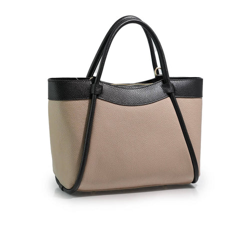 Poseta piele naturala Taupe - Shiny Beauty