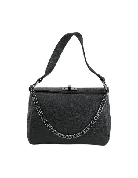 Poseta piele naturala Neagra - Shiny Beauty