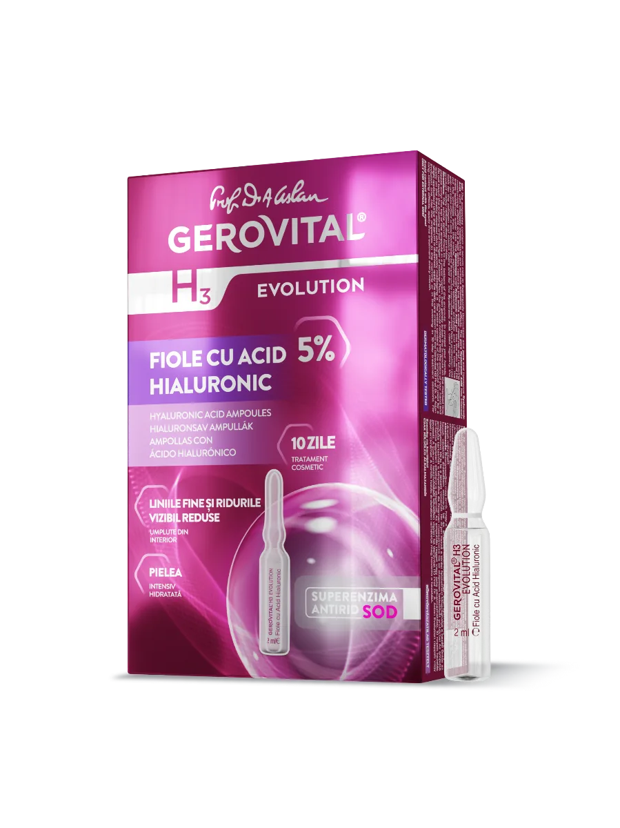 Gerovital H3 Evolution Fiole Cu Acid Hialuronic 10x2ml - Shiny Beauty