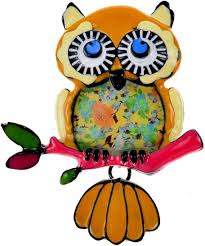 Brosa din aliaj color bufnita v19