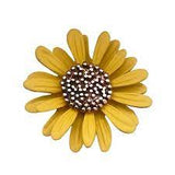 Brosa din aliaj aurie V8 floare color