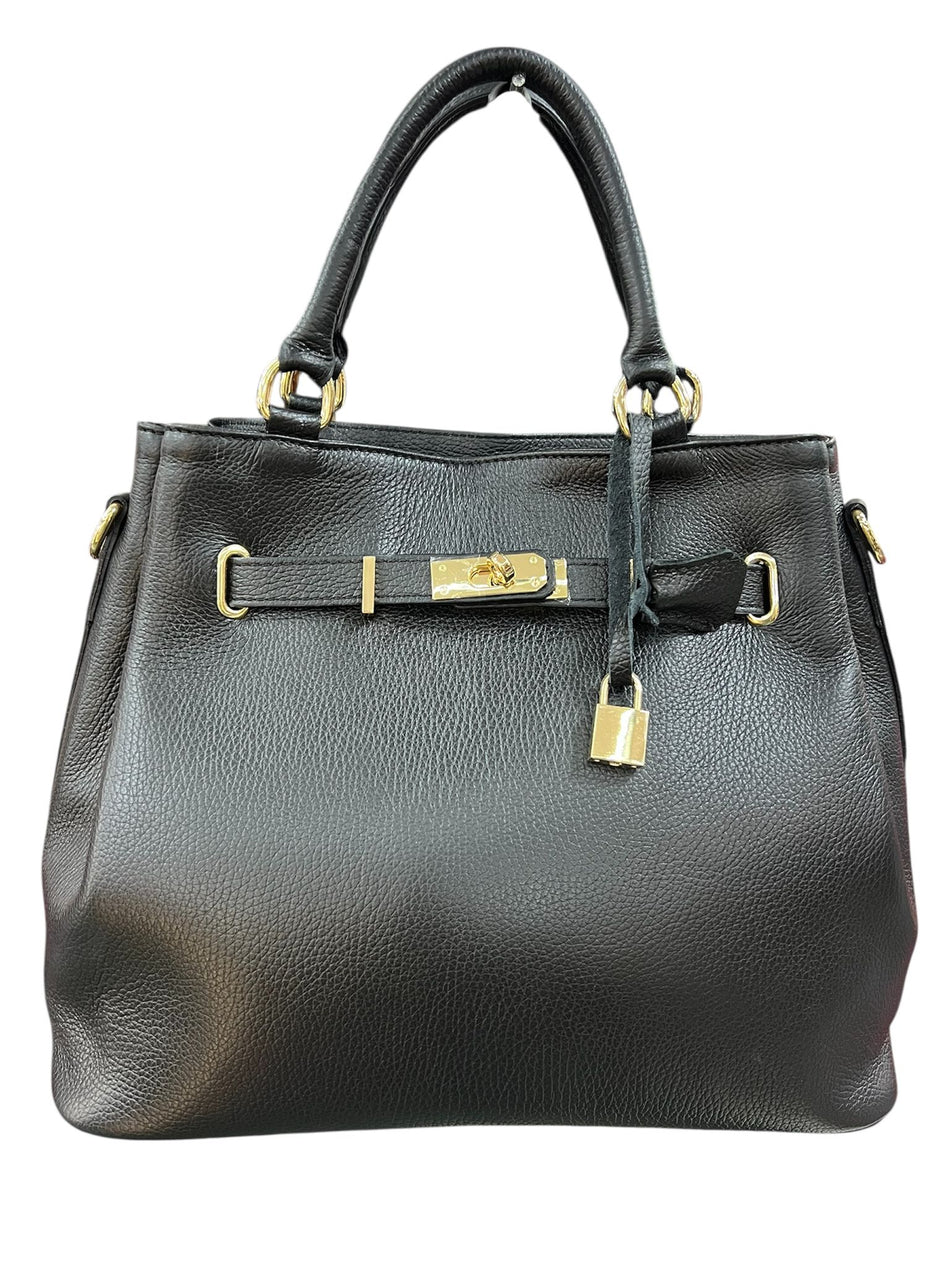 Poseta piele naturala Black - Shiny Beauty