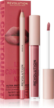 Makeup Revolution Lip Contour Kit QUEEN Ultra Matte Finish SETREV
