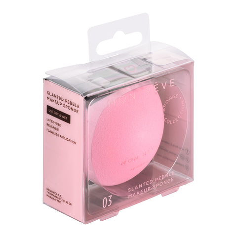 Aplicator MAKE-UP Mon Reve 03 SLANTED PEBBLE MAKEUP SPONGE Burete de machiaj multifațetat