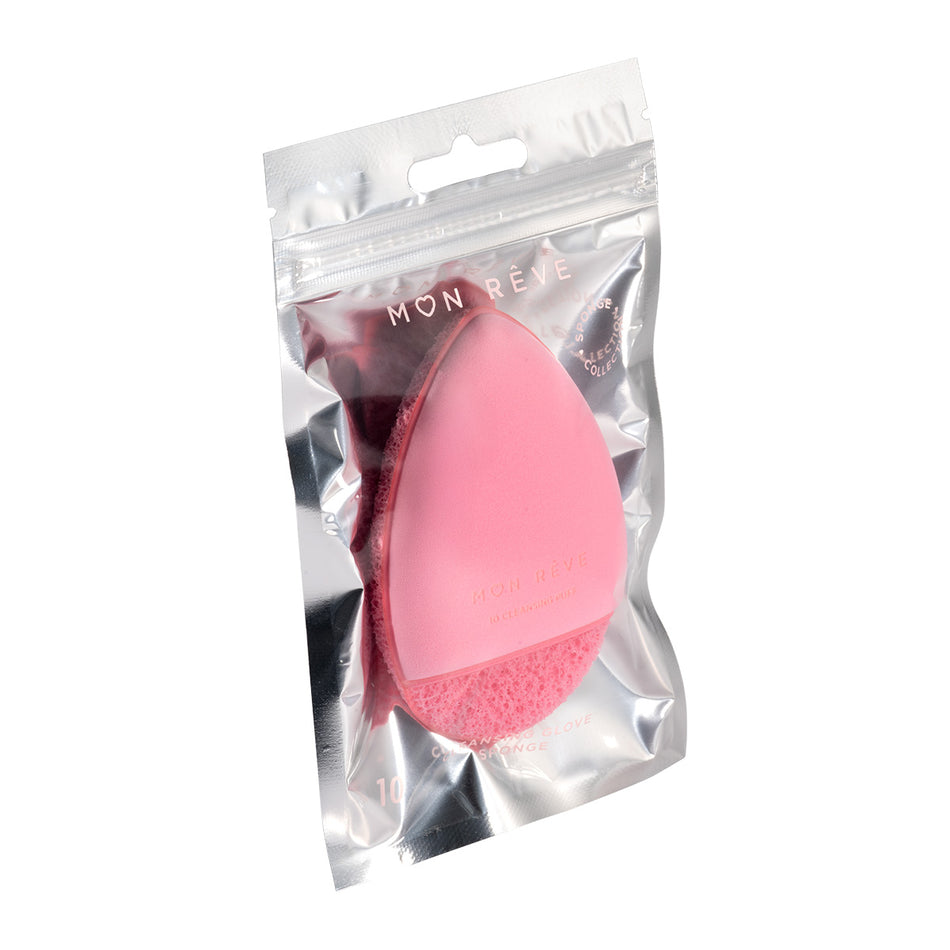 Aplicator MAKE-UP Mon Reve10 FACIAL CLEANSING GLOVE SPONGE Burețel de curățare facială cu două fețe