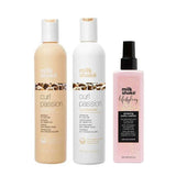 Pachet pentru par cret Sampon curl passion shampoo, 300 ML + balsam curl passion conditioner, 300 ML + spray lifestyling amazing curl and waves, 200 ML Milk Shake SET MILK SHAKE