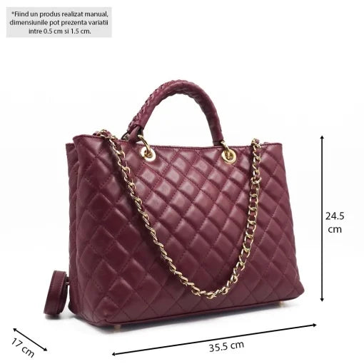 Poseta piele naturala  1328 BORDO