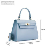 Poseta piele naturala  1307 BLUE