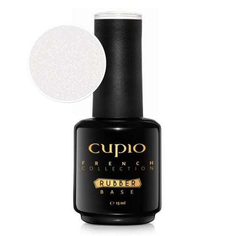 Rubber base French Collection cupio  - Milky White Shimmer Gold 15ml BGCCUPIO