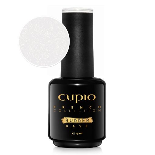 Rubber base French Collection cupio  - Milky White Shimmer Gold 15ml BGCCUPIO