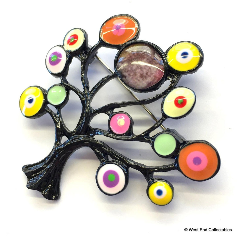 Brosa din aliaj color copacul vietii v18