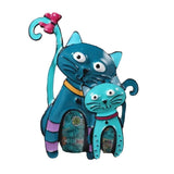 Brosa din aliaj color pisica v11