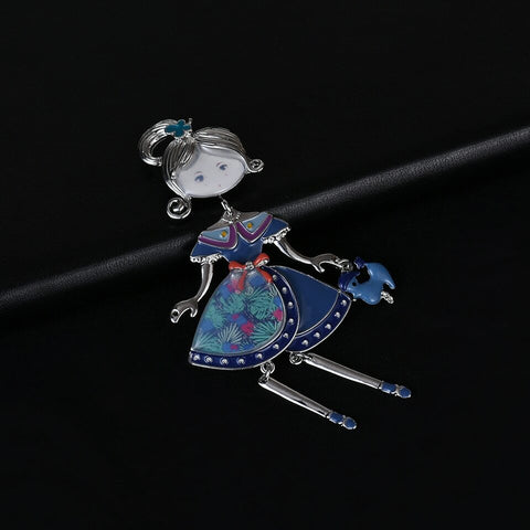 Brosa Lady Fetita cu Fundita - Shiny Beauty