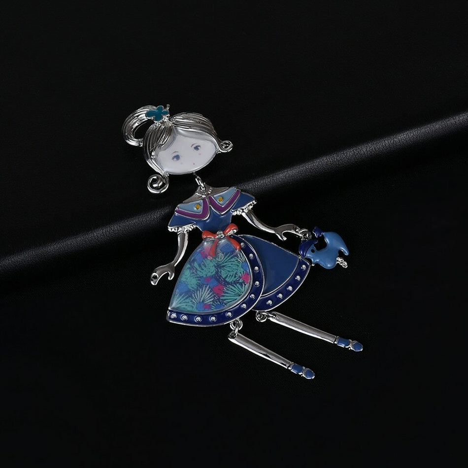 Brosa Lady Fetita cu Fundita - Shiny Beauty