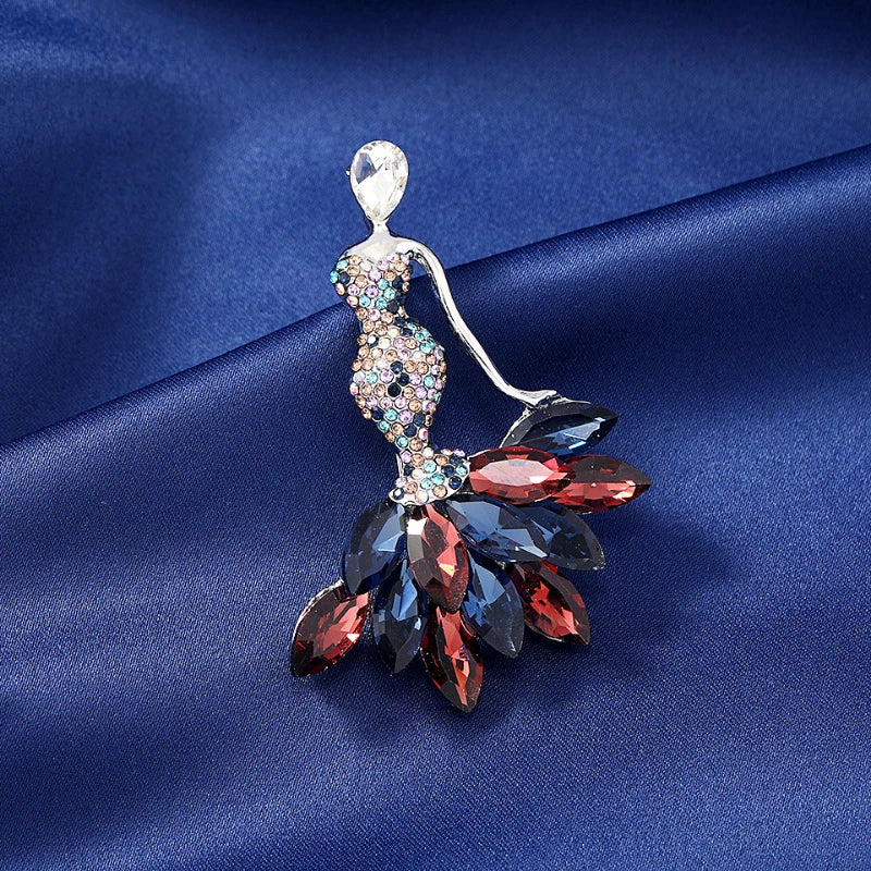 Brosa din aliaj balerina color v25