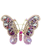 Brosa din aliaj fluture color v24