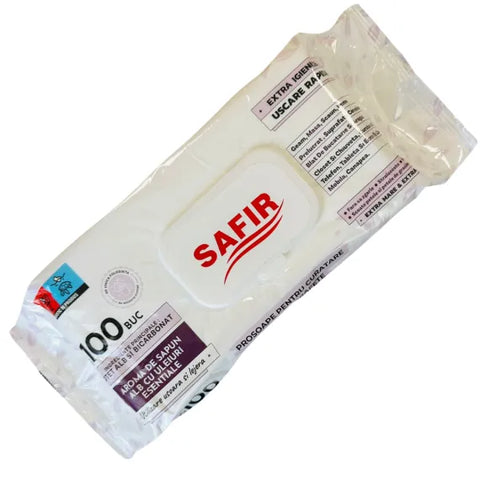 Safir Servetele umede cu Otet si Bicarbonat, 100 buc