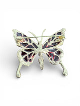 Brosa martisor  fluture cu pietre Smarald - Shiny Beauty