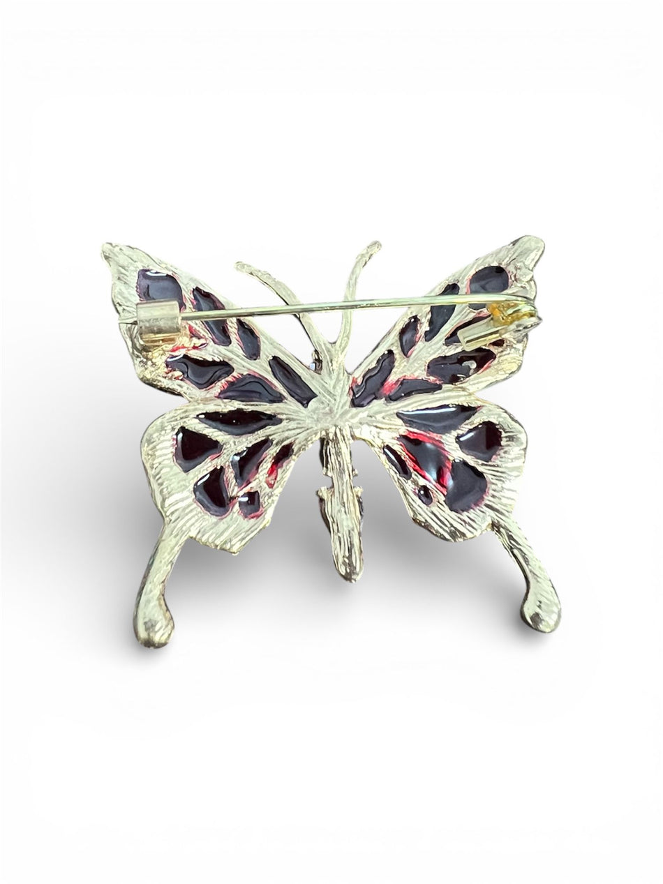 Brosa martisor  fluture cu pietre Smarald - Shiny Beauty