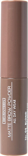 Pudră sprâncene Seventeen Matte Brow Powder nr 05 CSSEV - Shiny Beauty