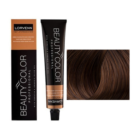 Vopsea par cu amoniac Lorvenn Beauty Color nr 5.3 - crema academie , Lorvenn - shiny beauty  , Lorvenn Beauty Color Professional crema de fata