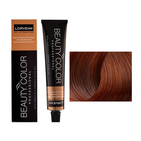 Vopsea par cu amoniac Lorvenn Beauty Color nr 6.47 - crema academie , Lorvenn - shiny beauty  , Lorvenn Beauty Color Professional crema de fata