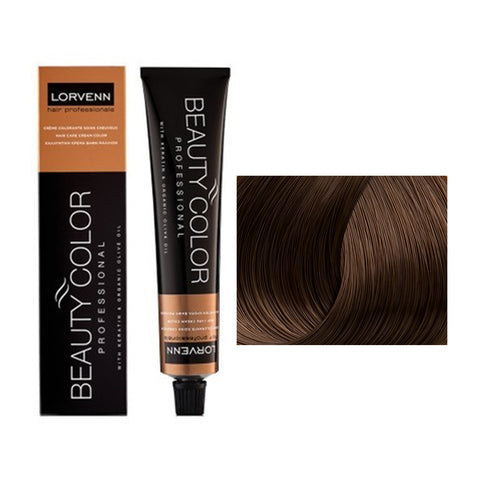 Vopsea par cu amoniac Lorvenn Beauty Color nr 6.71 - crema academie , Lorvenn - shiny beauty  , Lorvenn Beauty Color Professional crema de fata