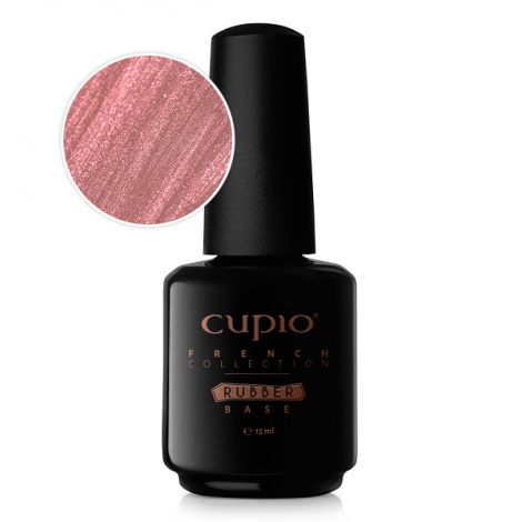 Rubber base French Collection - Perfect French Shimmer Red 15ml - crema academie , Cupio - shiny beauty  , Base si Top Coat crema de fata
