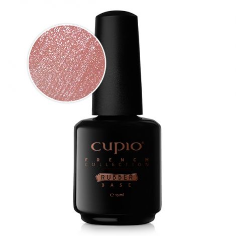 Rubber base French Collection - Perfect French Shimmer Silver 15ml - crema academie , Cupio - shiny beauty  , Base si Top Coat crema de fata