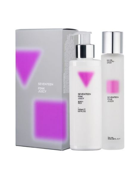 Set apa de toaleta Seventeen Pink Juicy 50 ml + Lotiune Corp Body Silk 200 ml - crema academie , Shiny Beauty - shiny beauty  ,  crema de fata